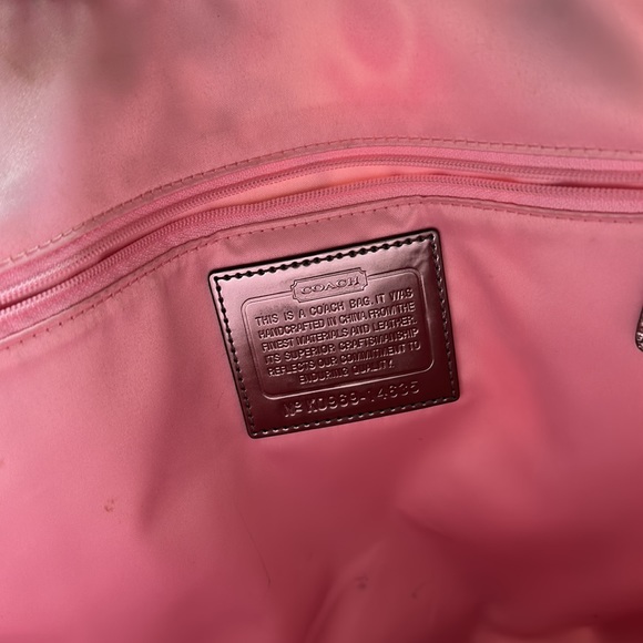 Coach Poppy Purse in the color Silver and Pink - Picture 4 of 4